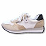 Remonte D0H01 - 82 Damen Sneaker in der Farbe beige/weiß/gold auch in Übergrößen, Leder.