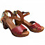 Goodstep 3101-S13 Damen Sandalette in der Farbe croco /rot, Leder.