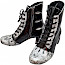 Simen 5405A Damen Stiefelette in der Farbe schwarz/silber, Leder.