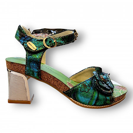 Laura Vita Lilio 06 S23 D. Sandalette in grün. Laura Vita Lilio 06 S23 D. Sandalette in grün.