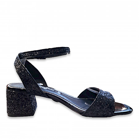 Buffalo Rainelle D. Sandale glitter schwarz, kassedy schuhe online kaufen Buffalo Rainelle D. Sandale glitter schwarz, kassedy schuhe online kaufen