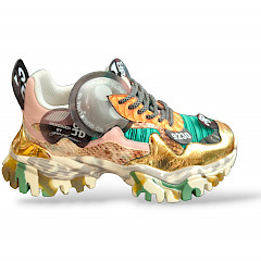 CLDJ Milano Designer Schuhe f033-2322 in schwarz/pink/gold D.Sneaker Kassedy.de oldenburg