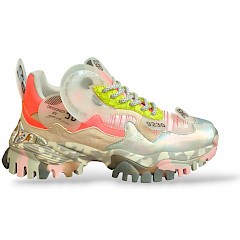 CLDJ Milano Designer Schuhe f033-2320 in pink/gelb/silberD.Sneaker kassedy.de oldenburg