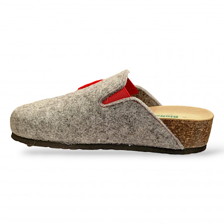 Bio Natura 12CUORE-I-FLGRMD in grau/rot Damen Hausschuh. Bionatura hausschuhe, kassedy, online shoppen Bio Natura 12CUORE-I-FLGRMD in grau/rot Damen Hausschuh. Bionatura hausschuhe, kassedy, online shoppen