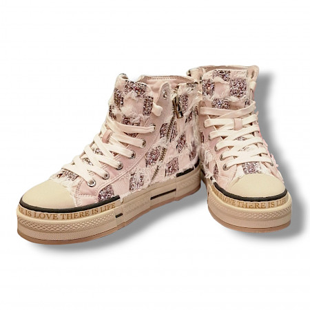 Rebecca White X51-7 in nude D.Sommer Boots F24 ,chucks, damen chucks, leder Rebecca White X51-7 in nude D.Sommer Boots F24 ,chucks, damen chucks, leder