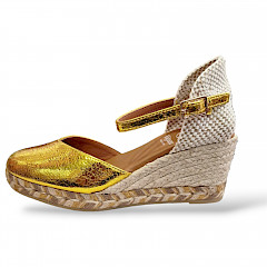 Viguera 1983 in gelb metallic D.Plateau Espadrilles S24. kassedy.de , oldenburg