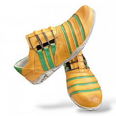 Kristofer 215 in zitrone/grün H.Slipper S24. außergewöhnliche Schuh, farbige männer slipper, kassedy schuhe