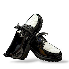 Josef Seibel Sallina 01 in schwarz/weiß Schnürer