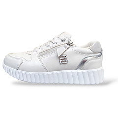 TT Bagatt AI6 - Damenschuhe Weiß/Silber - Modische Schuhe online kaufen - Bequeme Schuhe für Damen - Elegante Schuhe für jeden Anlass