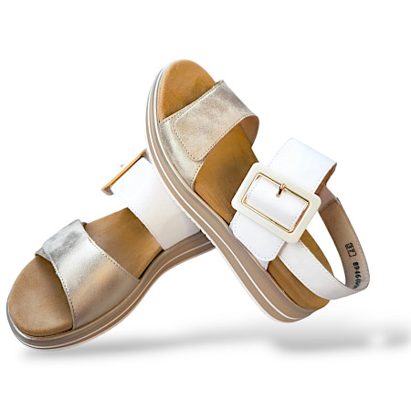 Sandalette aus Leder, zum Kletten, Einlegesohle austauschbar, Remonte D1J53-80, Muschel/Weiß, Sommer Sandaletten, bequeme Sandaletten, Damen Sandaletten, Remonte Schuhe, modische Sandaletten, Leder... Sandalette aus Leder, zum Kletten, Einlegesohle austauschbar, Remonte D1J53-80, Muschel/Weiß, Sommer Sandaletten, bequeme Sandaletten, Damen Sandaletten, Remonte Schuhe, modische Sandaletten, Leder...