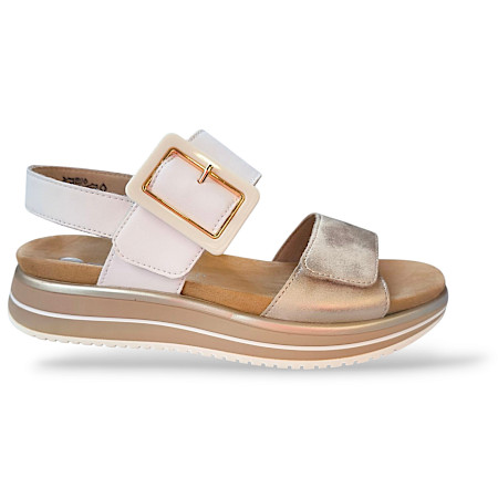 Sandalette aus Leder, zum Kletten, Einlegesohle austauschbar, Remonte D1J53-80, Muschel/Weiß, Sommer Sandaletten, bequeme Sandaletten, Damen Sandaletten, Remonte Schuhe, modische Sandaletten, Leder... Sandalette aus Leder, zum Kletten, Einlegesohle austauschbar, Remonte D1J53-80, Muschel/Weiß, Sommer Sandaletten, bequeme Sandaletten, Damen Sandaletten, Remonte Schuhe, modische Sandaletten, Leder...