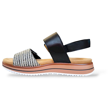 Remonte Sandaletten, Remonte D1J53-02, Sandaletten in Schwarz Creme, bequeme Sandaletten, Leder Sandaletten, Microfaser Sandaletten, Damen Sandaletten, Remonte Schuhe, Sommer Sandaletten, bequeme... Remonte Sandaletten, Remonte D1J53-02, Sandaletten in Schwarz Creme, bequeme Sandaletten, Leder Sandaletten, Microfaser Sandaletten, Damen Sandaletten, Remonte Schuhe, Sommer Sandaletten, bequeme...