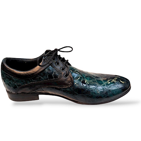 Kristofer 1412 in grün/schwarz/kroko H.Schnürer 52F. Kristofer 1412 in grün/schwarz/kroko H.Schnürer 52F.