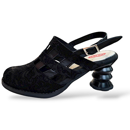 Clamp P09-10787/01 Davil in schwarz Absatz Slipper Trotteur