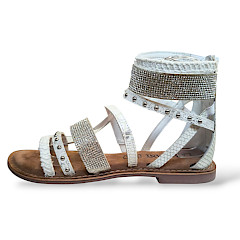 Lazamani, Lazamani LA75031, Lazamani Sandalette weiß, Sandalette Glitzer Damen, Ledersandalen Damen, weiße Sandalette Leder, Sommerschuhe Damen, Glitzersandalen kaufen, Kassedy Schuhe, bequeme Sandaletten Damen, Damen Sandalen mit Glitzer, Lazamani online kaufen, stylische Sandalette Sommer, elegante Sommersandalen, Schuhe kaufen bei Kassedy