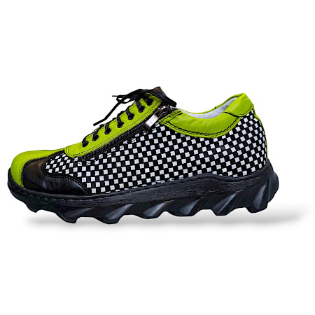 Kristofer 1226 i schwarz/weiß Schachbrett/grün H.Schnürer Kristofer 1226 i schwarz/weiß Schachbrett/grün H.Schnürer