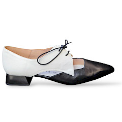 Hispanitas Dali, schwarz weiß Business Schuh, Charly Scheplin Schuhe, Herren Schnürschuhe Leder, bequeme Businessschuhe, elegante Herrenschuhe, weiches Leder Schnürer, Kassedy Online Shop, hochwertige Lederschuhe Herren, Businessschuhe modern