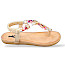 2GO Zehensteg Sandalette rot gold, Damen Sommerschuhe leicht bequem, Zehentrenner Stoff rot, 2GO Sandalen online kaufen, leichte Zehenstegsandalen Damen, stylische Sandalette Sommer 2025, Kassedy Schuhe Damen, bequeme Sommerschuhe, Sommer Sandalen rot gold, luftige Zehentrenner Damen