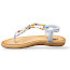 2GO Zehensteg Sandalette silber weiß, Damen Sommerschuhe leicht, bequeme Zehentrenner Stoff, 2GO Sandalen online kaufen, leichte Zehensteg Sandalen Damen, stylische Sandalette silber, Kassedy Schuhe Damen, weiche Sommerschuhe, Sommertrend 2025 Schuhe Damen, bequeme Zehenstegsandalen EAN Code: 4065987045150
