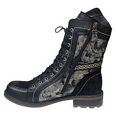 Maciejka 07097-01/00-8 Damen-Boot in Schwarz/Kombi – Leder außen, Mikrofaser innen & Wechselsohle. Komfort & Style bei Kassedy.de sichern!