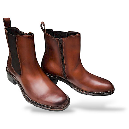 TT Bagatt AUG31 Damen Chelsea Boots Cognac Dunkelbraun kaufen, Echtleder Stiefelette weich, Microfaser Futter, bequemer Absatz TT Bagatt AUG31 Damen Chelsea Boots Cognac Dunkelbraun kaufen, Echtleder Stiefelette weich, Microfaser Futter, bequemer Absatz