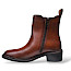 TT Bagatt AUG31 Damen Chelsea Boots Cognac Dunkelbraun kaufen, Echtleder Stiefelette weich, Microfaser Futter, bequemer Absatz