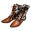 Simen 8048A kaufen, Kuhfell Stiefelette Damen, außergewöhnliche Boots braun, trendy Stiefelette online kaufen, Kassedy Boots Damen