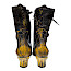 Simen 7829A gelb Stiefelette, gelbe Damen Stiefeletten Leder, barockstil Boot gelb, Simen Stiefeletten kaufen Kassedy
