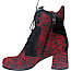 Simen 7852A Damen-Stiefelette Rot, strukturierte Lederstiefelette Damen, Simen 7852A Mikrofaser Innenfutter, rote Stiefelette mit Absatz, Simen Damenstiefel online kaufen.
