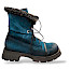 Papucei Jason Boots blau kaufen, Damen Lederboots mit Stoffeinsatz, coole Schnürboots Vollleder, Papucei Schuhe Rumänien, handgefertigte Boots Kassedy, Damen Schnürstiefel blau Leder