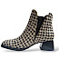 Hispanitas Marsell Damen Boot, Leder Chelsea Boots Damen Hahnentritt, Stiefelette mit 3,5 cm Absatz, schwarze weiße Chelsea Boot Leder, bequeme Damenboots, Kassedy Damen Schuhe online kaufen
