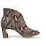 Hispanitas Atlanta Damen Stiefelette, Leder Stiefelette Reptiloptik, Anaconda Boots Damen, elegante Stiefelette mit Absatz, Kassedy Schuhe online kaufen, bequeme Damen-Stiefelette Leder