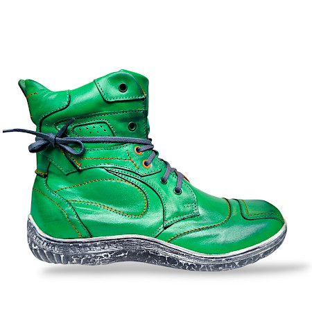 Kristofer 2050 grün orange, Statement Boots Damen, Wechselfußbett Damen Boot, giftgrüne Lederboots, warme Damen Stiefelette grün, Lederboots mit Innenfutter Damen, Damenboot weich gefüttert... Kristofer 2050 grün orange, Statement Boots Damen, Wechselfußbett Damen Boot, giftgrüne Lederboots, warme Damen Stiefelette grün, Lederboots mit Innenfutter Damen, Damenboot weich gefüttert...