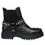 Lazamani LA85747 Boot schwarz, Chelsea Biker Boot Leder, Lazamani Boots mit Kette Frauen, Schwarze Chelsea Boots online kaufen