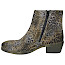Lazamani LA85714 Boots kaufen, Khaki Leo Boots Leder, stylische Damenboots mit Leopradprint, Lazamani Lederboots online Kassedy
