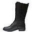Remonte D2W71-00 Damen Boots Schwarz, Leder Schnürstiefel mit Reißverschluss, Übergrößen Lederboots, Remonte Boots online Kassedy
