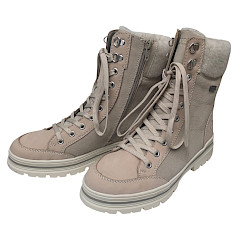 Remonte D2U70-62 Damen-Boot, Winterboot Leder Schurwolle, rutschfester Damenstiefel, Remonte D2U70-62 Ginger Lehm Sand, warme Damenboots online kaufen.