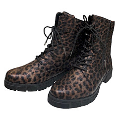 Remonte D2S72-90 Antik Leoprint Boots, Damen Boots mit Leoprint, Remonte Boots Übergrößen, Komfortable Boots mit Wechselsohle, stylische Winterboots Damen