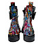Contes 543 Multicolour Boots kaufen, bunte Damen Boots multicolour, Boot mit Reißverschluss Klett und Schnürung, stylische Boots online Kassedy