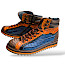 Herrenboots aus Italien, Lorenzi Herren Boot 17085 kaufen, blau orange Herrenschuhe, Kalbsleder Herrenboots, handgefertigte Männerschuhe, Kassedy Schuhe online kaufen, außergewöhnliche Boots Männer