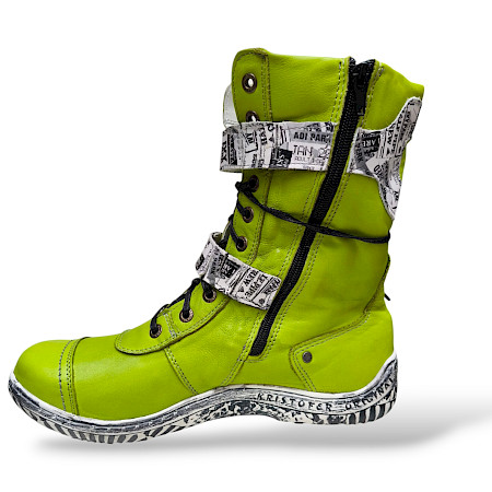 Kristofer 2050 Lemon Zeitung Boot, gelbe Boots Damen, Schurwollfutter Schuhe, Lederboots mit Zeitung Muster, trendige Damenboots aus Leder, stylische Winterschuhe gelb, besondere Stiefeletten mit... Kristofer 2050 Lemon Zeitung Boot, gelbe Boots Damen, Schurwollfutter Schuhe, Lederboots mit Zeitung Muster, trendige Damenboots aus Leder, stylische Winterschuhe gelb, besondere Stiefeletten mit...