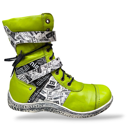 Kristofer 2050 Lemon Zeitung Boot, gelbe Boots Damen, Schurwollfutter Schuhe, Lederboots mit Zeitung Muster, trendige Damenboots aus Leder, stylische Winterschuhe gelb, besondere Stiefeletten mit... Kristofer 2050 Lemon Zeitung Boot, gelbe Boots Damen, Schurwollfutter Schuhe, Lederboots mit Zeitung Muster, trendige Damenboots aus Leder, stylische Winterschuhe gelb, besondere Stiefeletten mit...