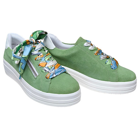 Remonte D1C06-53 Sneaker grün 62f – modischer Damen-Sneaker aus echtem Leder mit dekorativen Tuch-Schnürsenkeln, Reißverschluss und herausnehmbarer Einlegesohle | Bequem, modern und exklusiv bei... Remonte D1C06-53 Sneaker grün 62f – modischer Damen-Sneaker aus echtem Leder mit dekorativen Tuch-Schnürsenkeln, Reißverschluss und herausnehmbarer Einlegesohle | Bequem, modern und exklusiv bei...