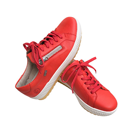 Remonte D0700-33 Damen Sneaker rot, Leder, wasserdicht, mit Reißverschluss und herausnehmbarer Einlegesohle Remonte D0700-33 Damen Sneaker rot, Leder, wasserdicht, mit Reißverschluss und herausnehmbarer Einlegesohle