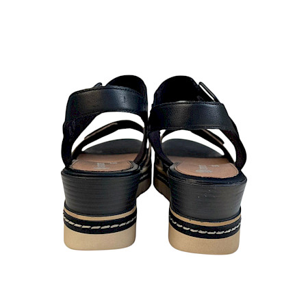 Remonte D2L53-03 Damen Sandalette in Schwarz und Natur mit Leo-Muster, Keilabsatz, Leder-Innensohle, verstellbare Klettverschlüsse, bequeme Sommer Sandale mit trendigem Animal-Print Remonte D2L53-03 Damen Sandalette in Schwarz und Natur mit Leo-Muster, Keilabsatz, Leder-Innensohle, verstellbare Klettverschlüsse, bequeme Sommer Sandale mit trendigem Animal-Print