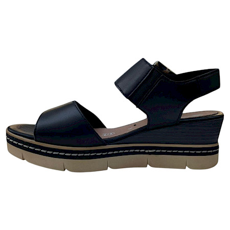 Remonte D2L53-00 Sandalette schwarz lugano Damen Keilabsatz Leder Klettverschluss bequem modern Sommer Schuhe Remonte D2L53-00 Sandalette schwarz lugano Damen Keilabsatz Leder Klettverschluss bequem modern Sommer Schuhe