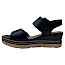 Remonte D2L53-00 Sandalette schwarz lugano Damen Keilabsatz Leder Klettverschluss bequem modern Sommer Schuhe
