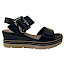 Remonte D2L53-00 Sandalette schwarz lugano Damen Keilabsatz Leder Klettverschluss bequem modern Sommer Schuhe