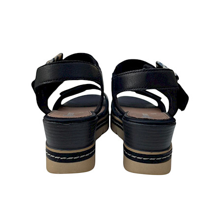 Remonte D2L53-00 Sandalette schwarz lugano Damen Keilabsatz Leder Klettverschluss bequem modern Sommer Schuhe Remonte D2L53-00 Sandalette schwarz lugano Damen Keilabsatz Leder Klettverschluss bequem modern Sommer Schuhe