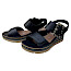 Remonte D2L53-00 Sandalette schwarz lugano Damen Keilabsatz Leder Klettverschluss bequem modern Sommer Schuhe